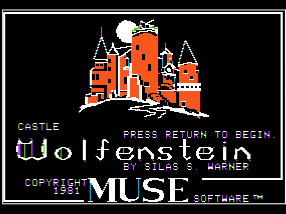 Title Screen of Castle Wolfenstein for Apple II